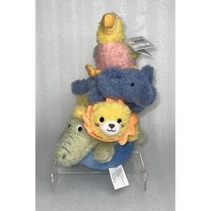 Moon and Stars Stackable Plush 4 Animals Rattle Play Set Walgreens Exclusive NEW